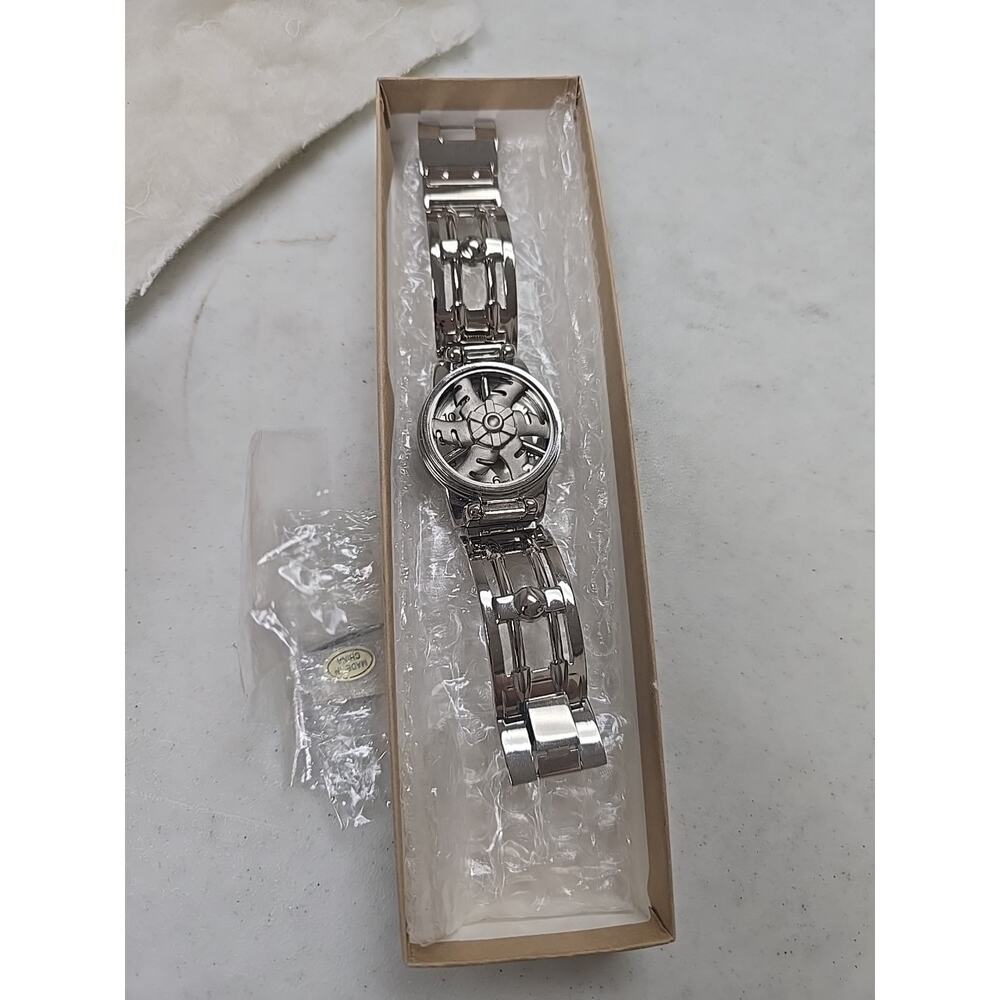 Vintage Retro Classic Stainless Steel Spinner Dial Fashion Wrist Watch with Box‎